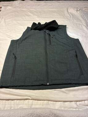 Wrangler Men's Trail Vest Fleece Lined Heather Charcoal Gray XL